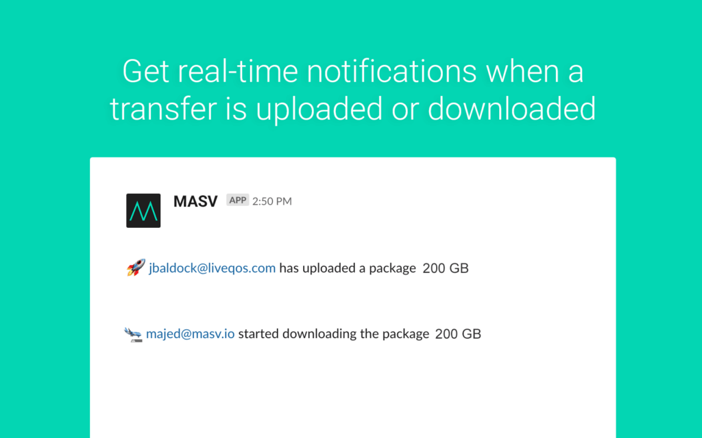 MASV desktop app screenshot