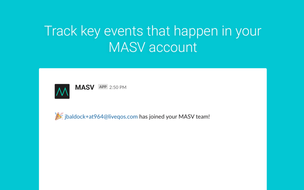 Captura de pantalla de la aplicación de escritorio de MASV