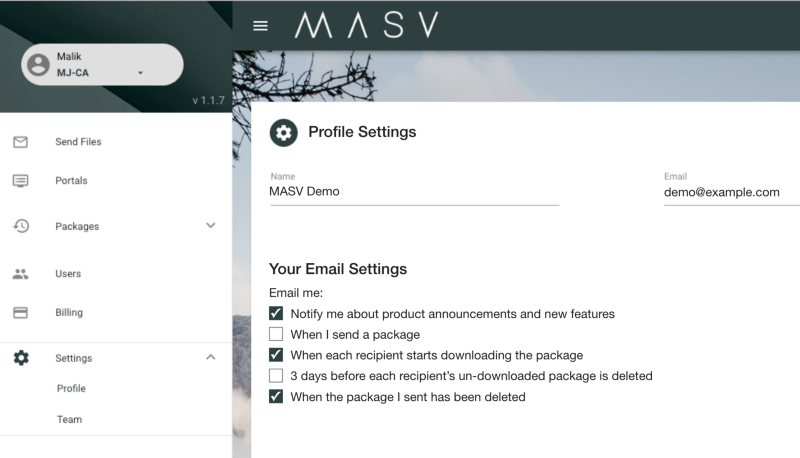 Email Notification Settings