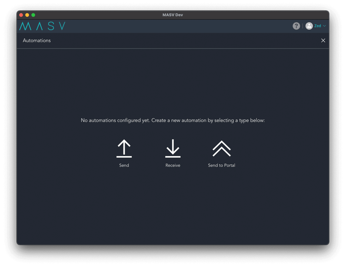 MASV app automation empty