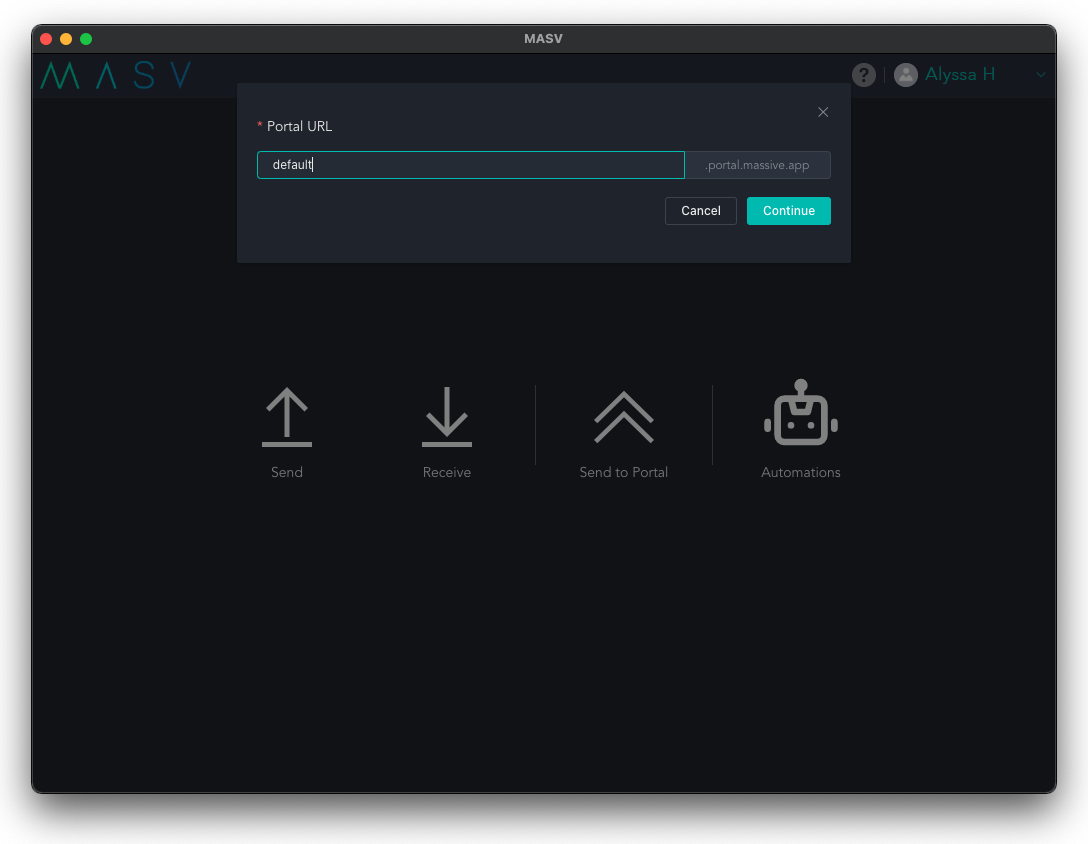 portal-upload copy Upload to a MASV Portal