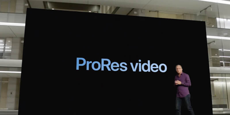Apple's senior vice president van wereldwijde marketing, Greg Joswiak kondigt iPhone 13 ProRes-bestanden aan