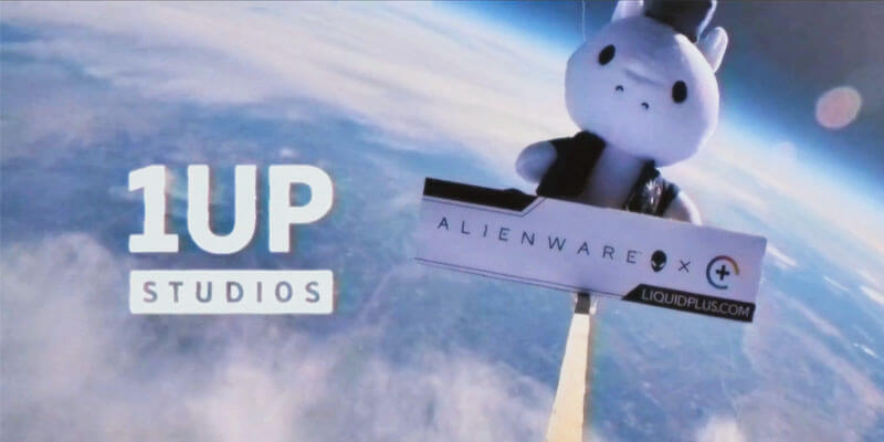 Team Liquid mascotte op een weerballon in de ruimte