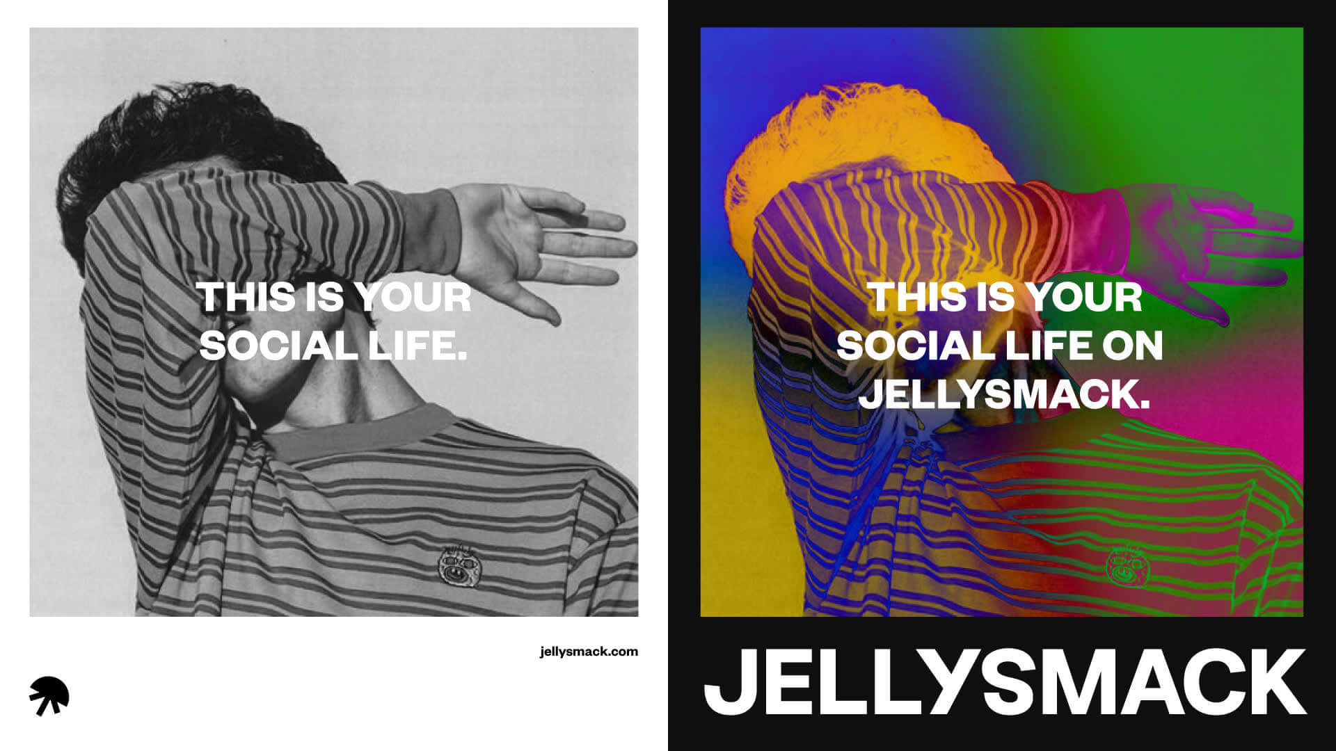 C'est votre vie sociale sur le poster de Jellysmack.