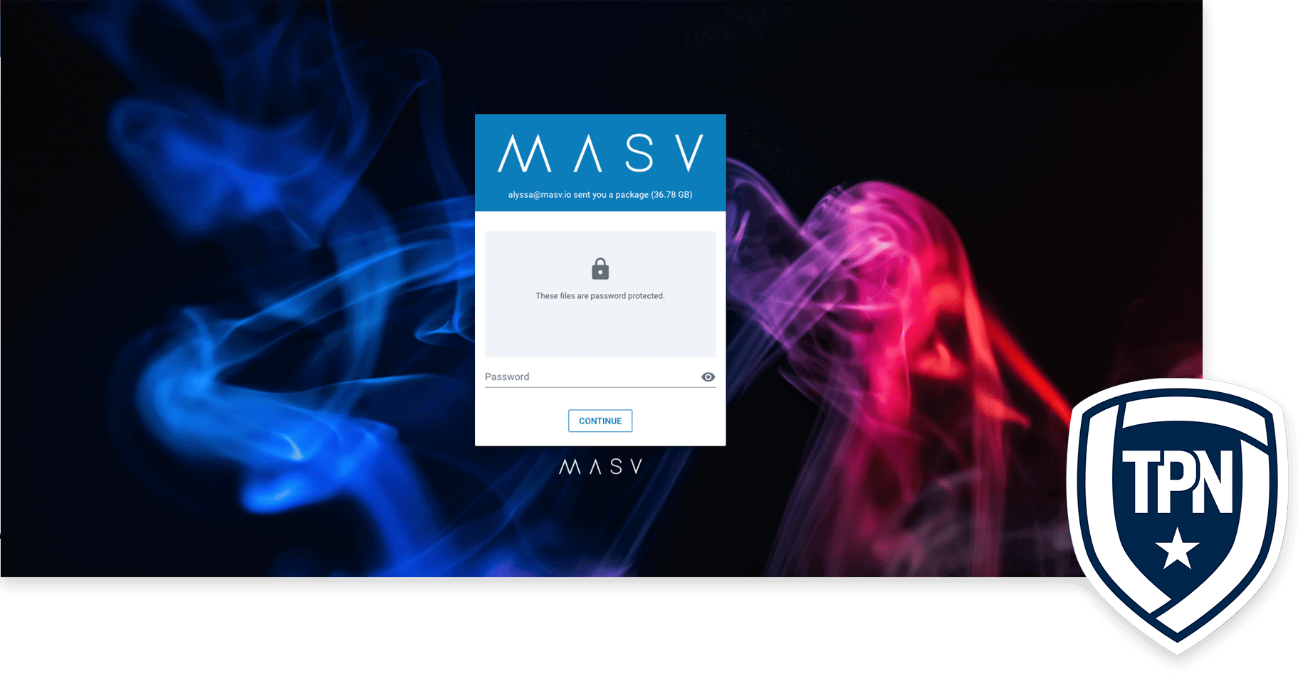Transferencia segura de archivos MASV