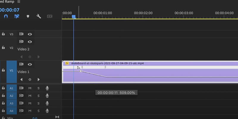 Erstellen einer Geschwindigkeitsrampe in Premiere Pro