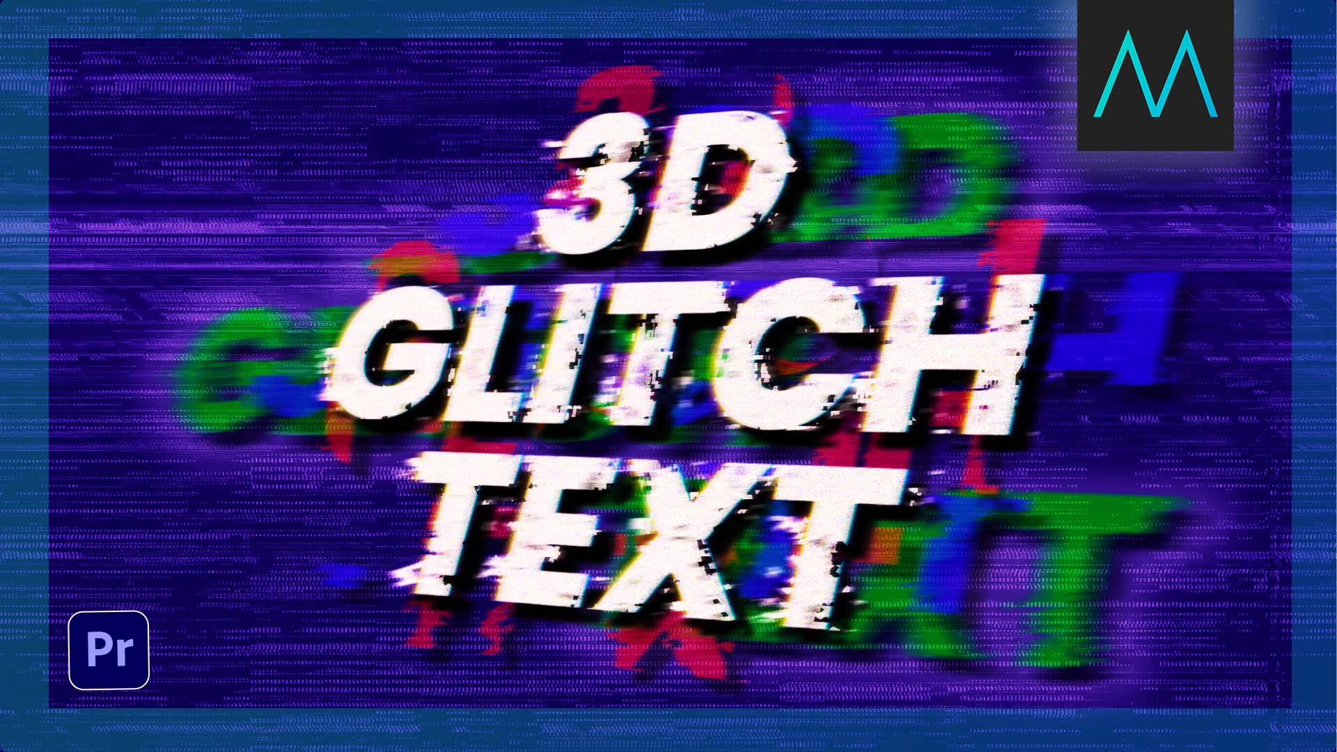 premiere pro glitch text effect