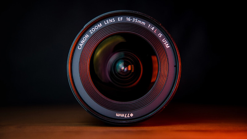 Objektiv einer Digitalkamera für die Photogrammetrie