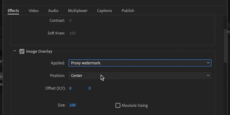 creating a watermark for video proxies