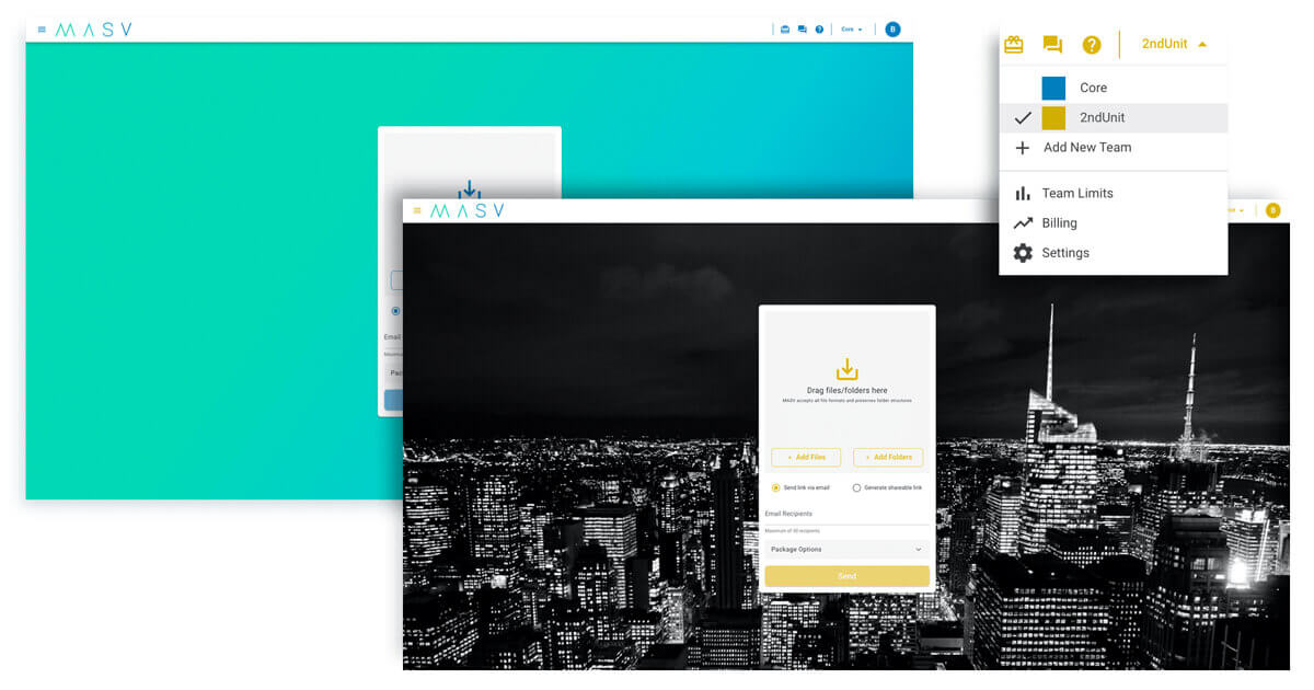 MASV custom branded Portal to receive files