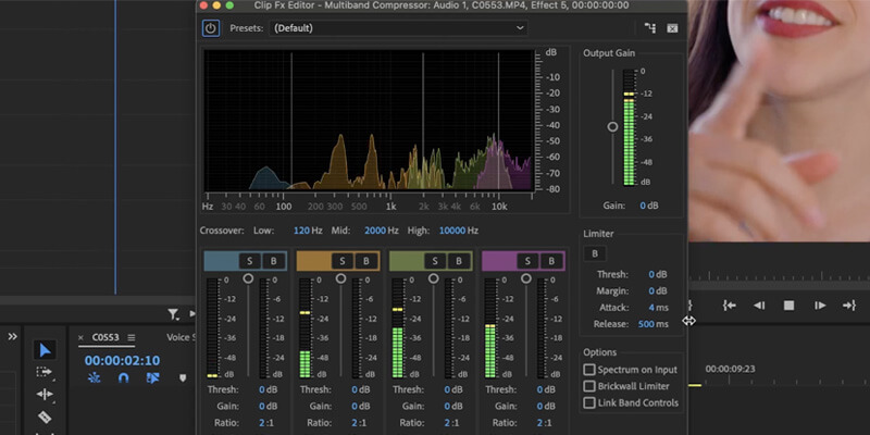 Compresor multibanda de Adobe Premiere Pro