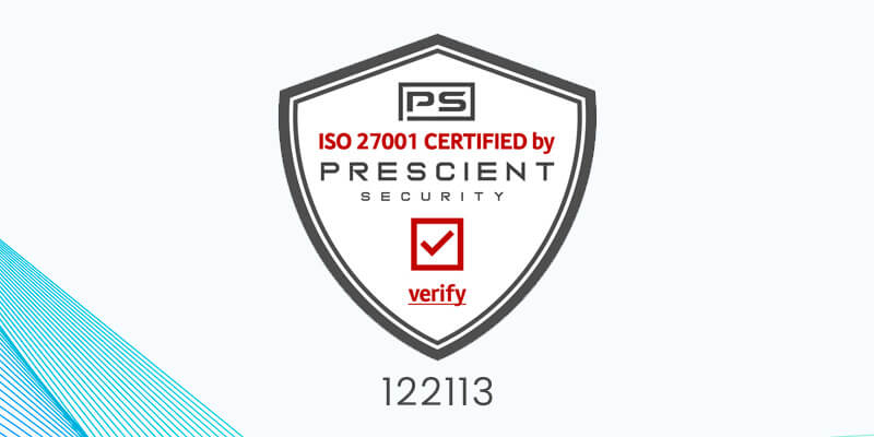 Badge voor ISO 27001-certificering