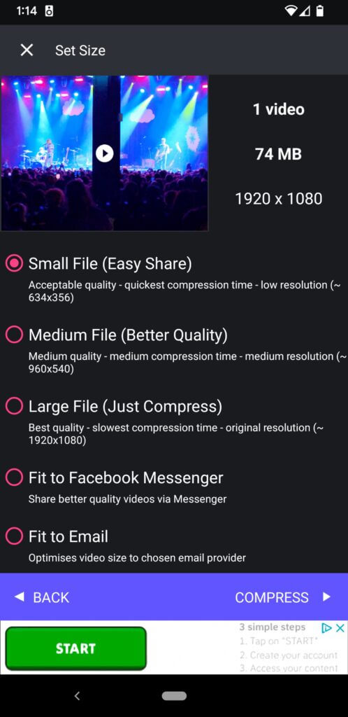 Panda Video Compressor Size