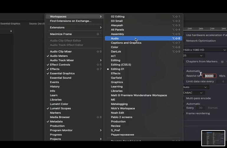 Mouse hovering over export project archive in Project Manager window in DaVinci Resolve