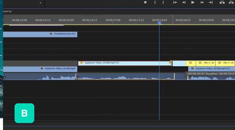 Editing clips in Adobe Premiere Pro