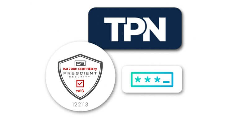 MASV is ISO 27001 certified and TPN verified