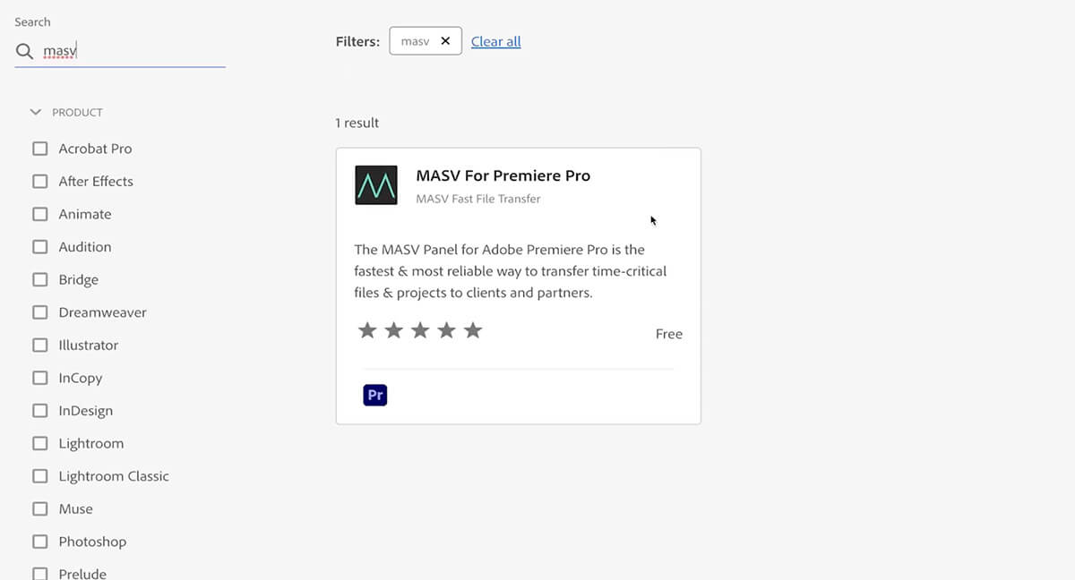 MASV-Platte für Premiere Pro