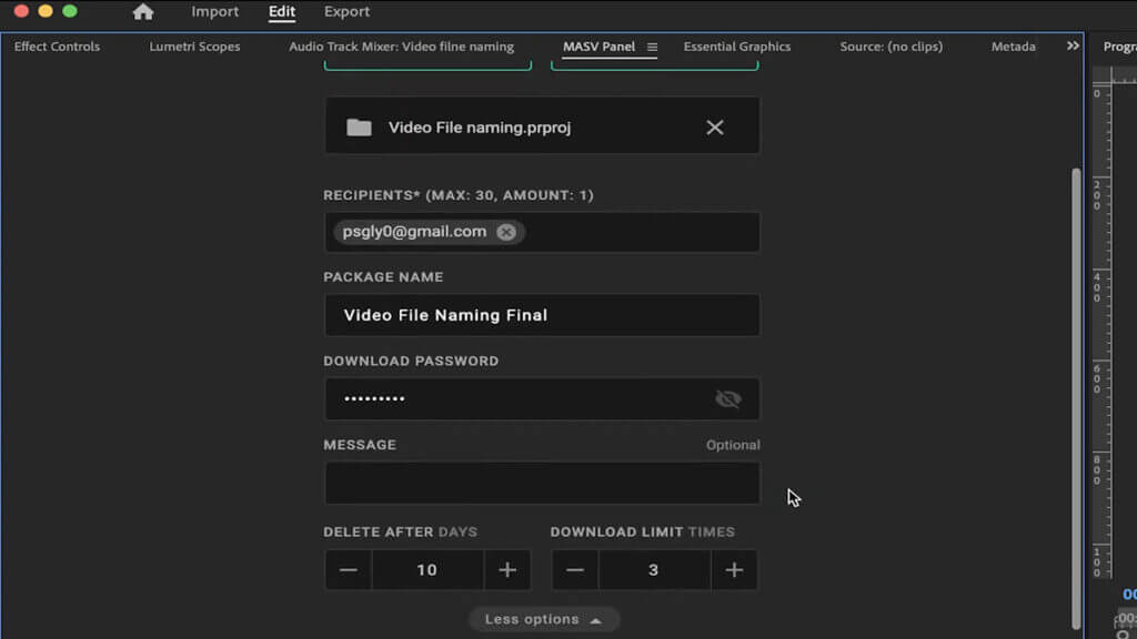 How To Share A Premiere Pro Project & Source Footage MASV