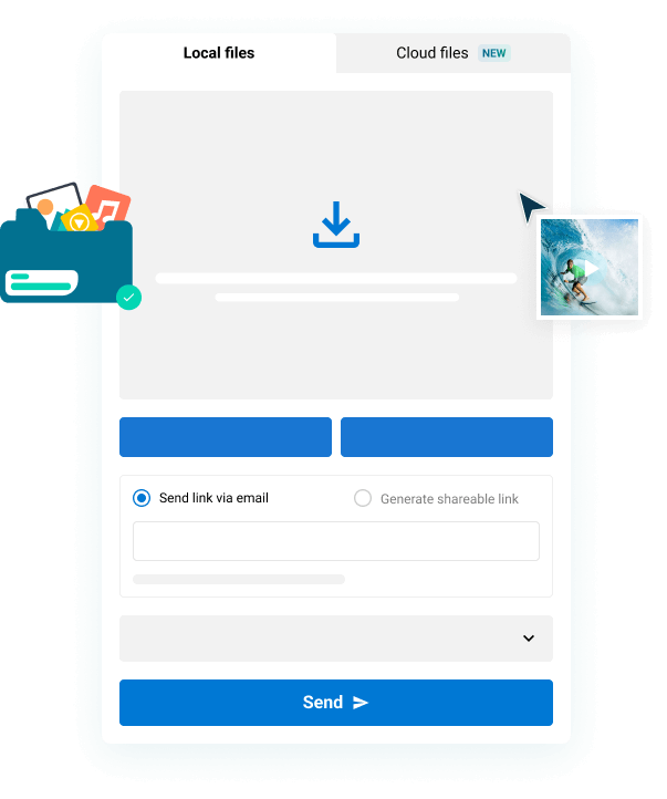 Illustration de l'interface utilisateur pour le téléchargement du MASV