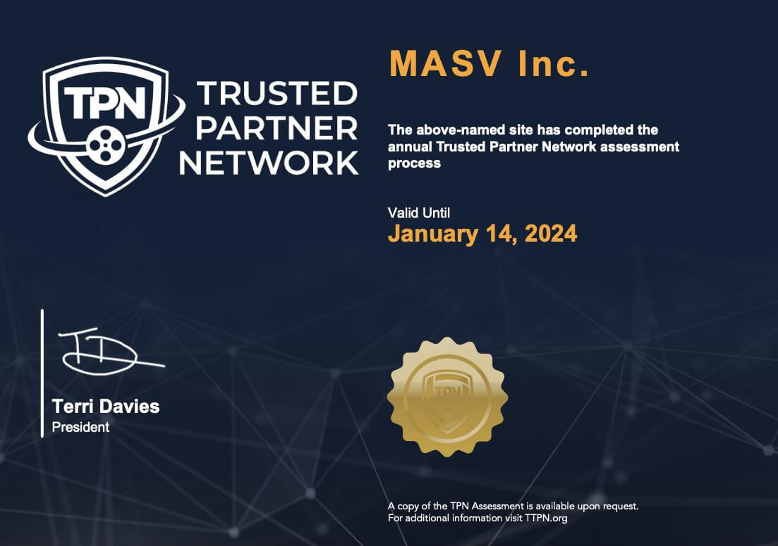 TPN certificate for MASV