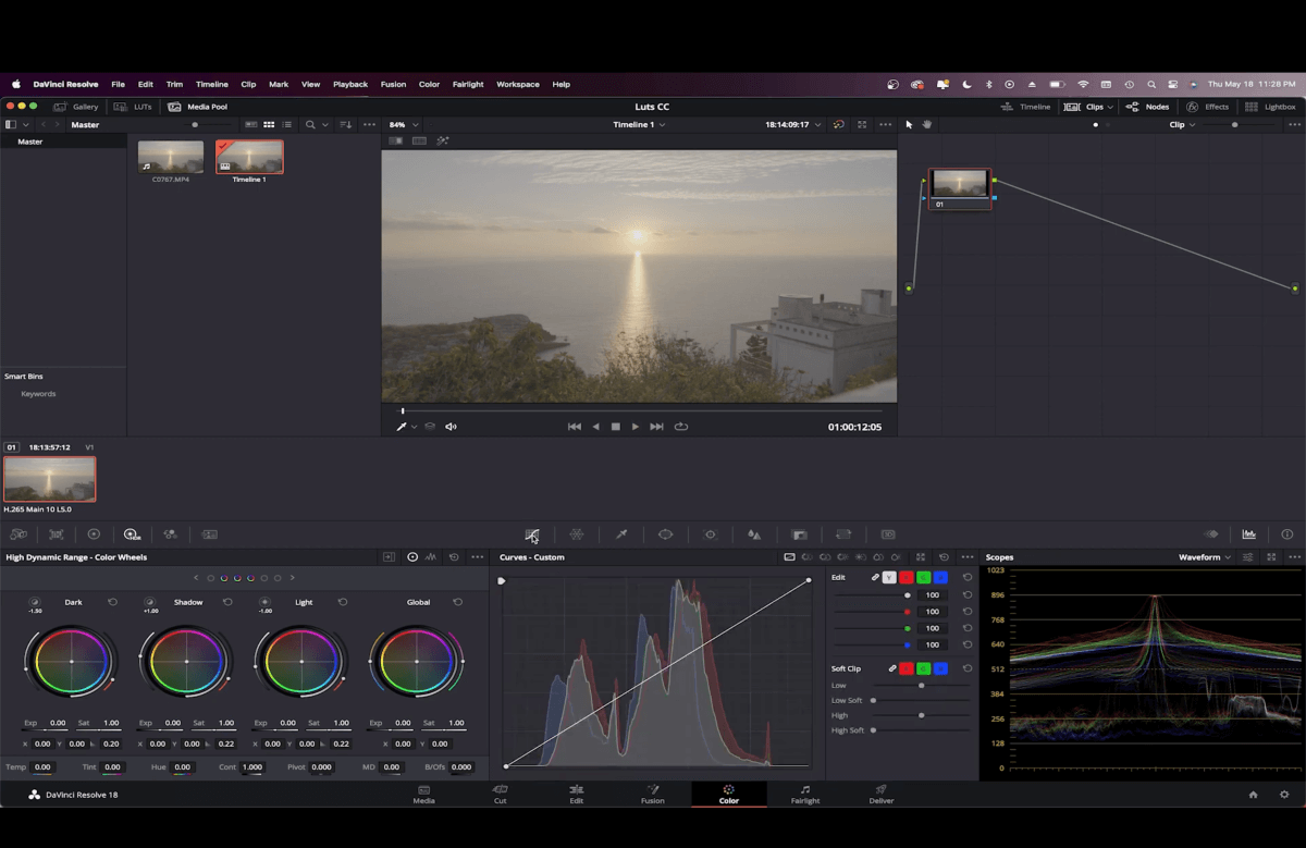 curves davinci resolve LUT