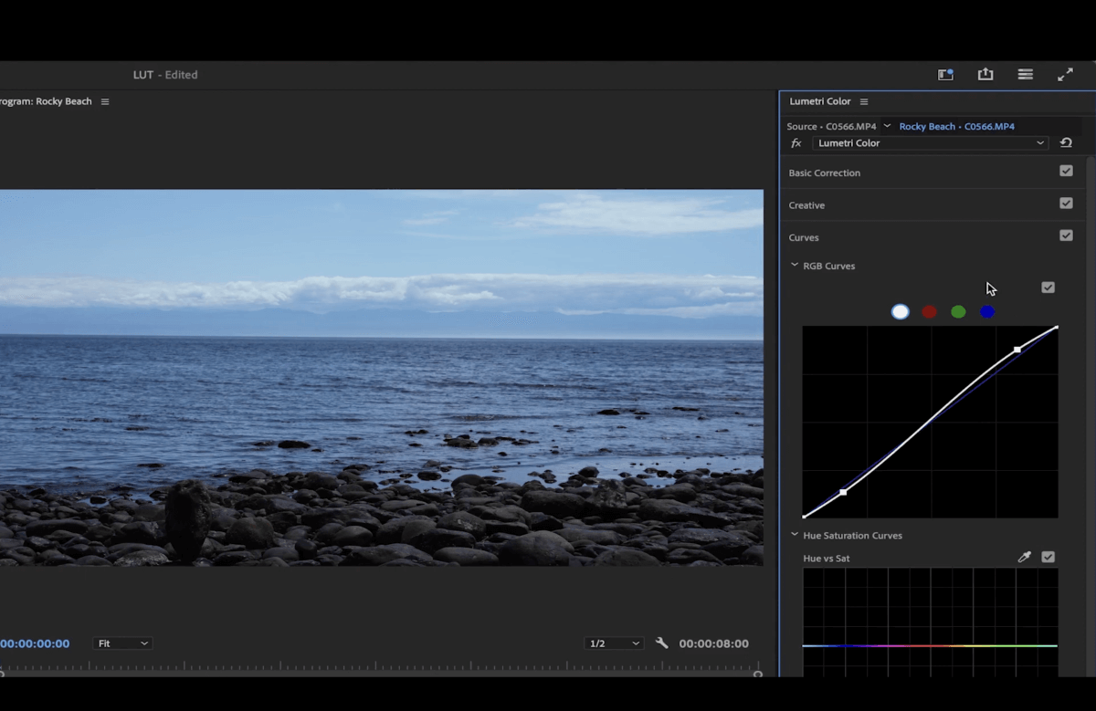 curvas lumetri color premiere pro