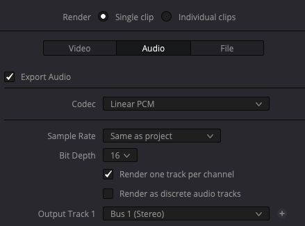 DaVinci Resolve Deliver pagina