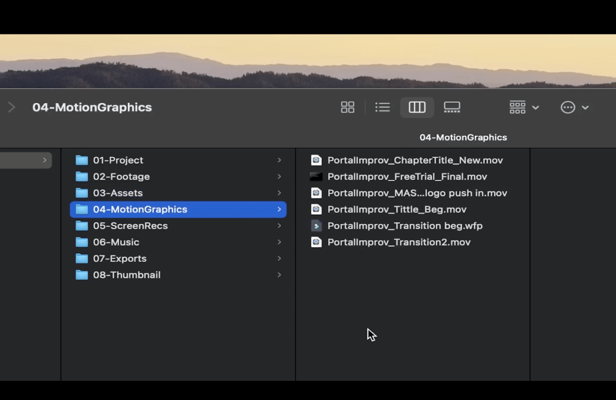 MotionGraphics folder