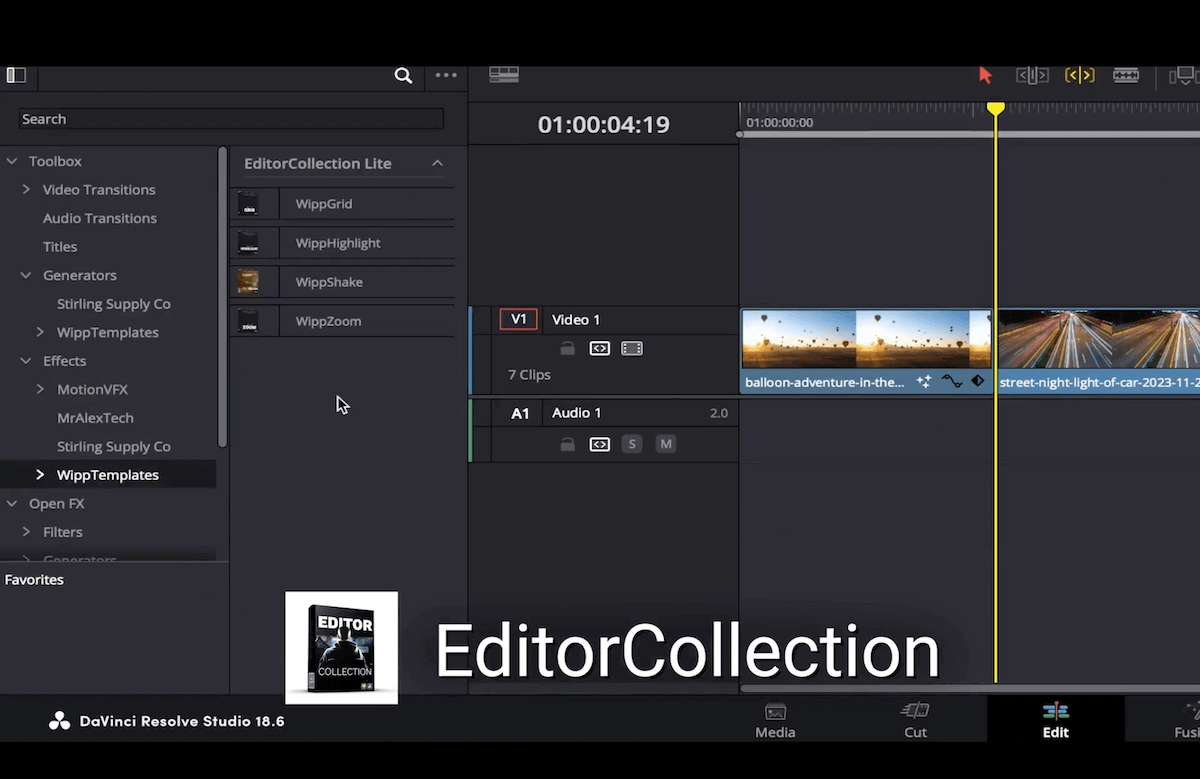 editorcollection davinci plugin