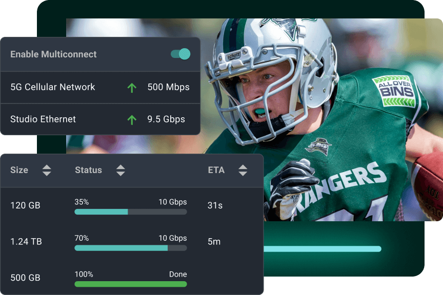 Live broadcast file transfer