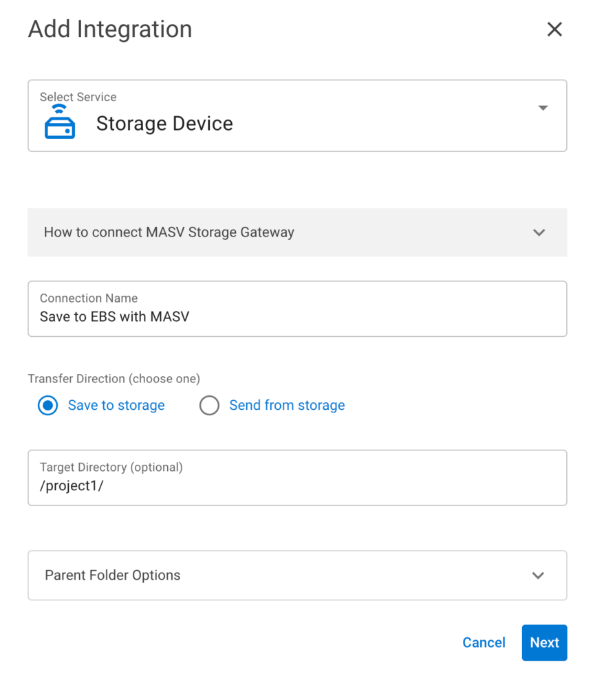 Senden von Dateien an Google Drive