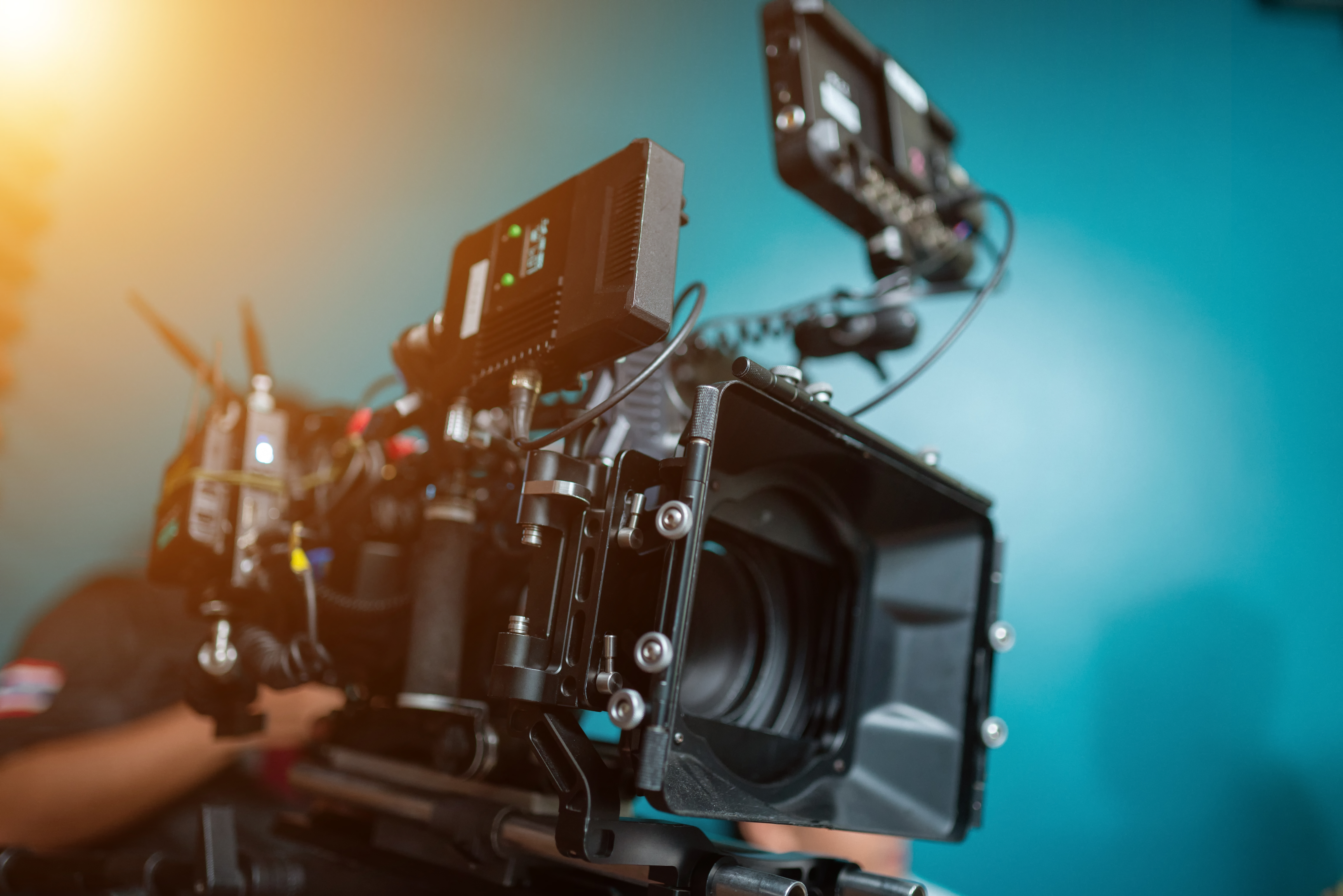 Selective focus monitor display camera cinematography Image de remplacement