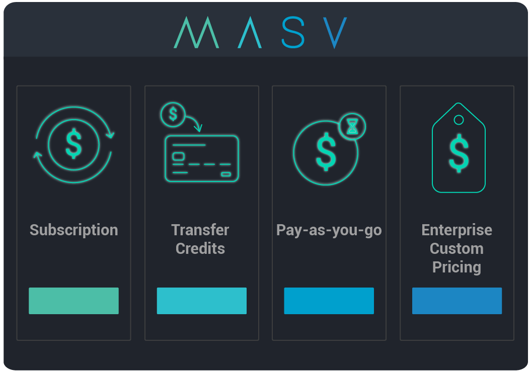 MASV_pricing MASV offers simple and flexible pricing plans.