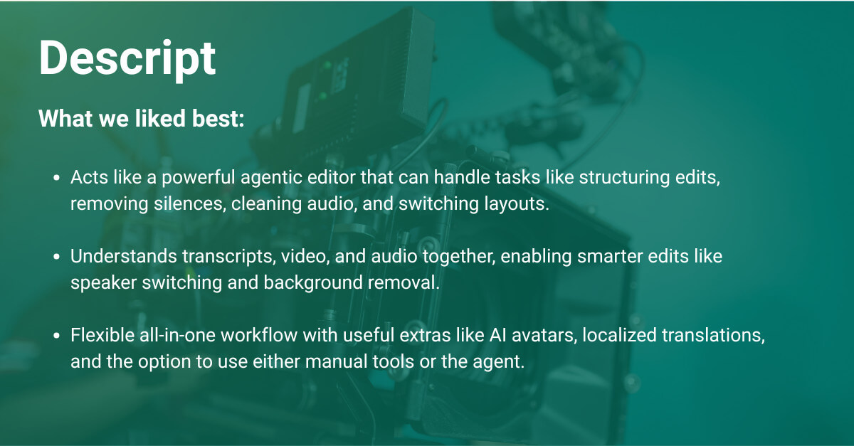 Caractéristiques de l'éditeur vidéo Riverside AI : Enregistrement 4K, montage flexible, boîte à outils AI complète. #AIVideoEditor