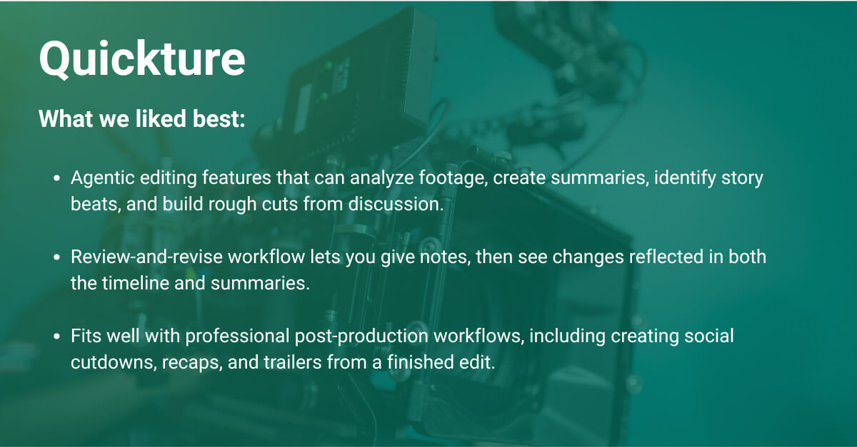 Eddie AI : fonctions d'éditeur vidéo IA pour l'enregistrement de séquences, de métadonnées, d'ébauches et de montages basés sur une histoire à partir de messages-guides.