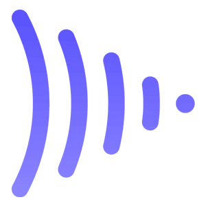 Frame.io logo. Purple, curved lines decreasing in size. Video review and collaboration platform.
