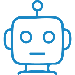 Automation robot icon representing Cyberduck alternative for easy large file uploads.