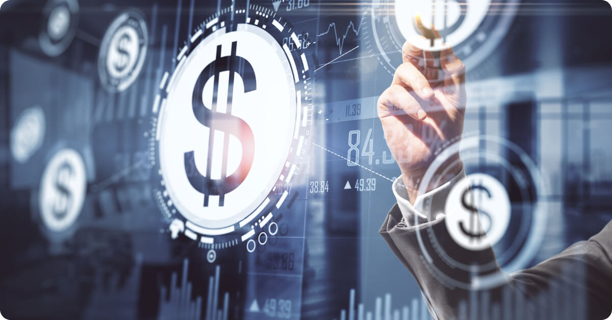 Tarification flexible pour les événements en direct et les conférences : Une main interagit avec des données financières, mettant en évidence des stratégies de coûts adaptables.